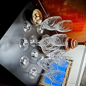 8 Never Used/ Mikasa Olympus Slovenia wine glasses. Price is still on glasses.